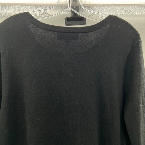 Jones New York Textured Striped Cardigan Button Up Black Size 1X - Picture 6 of 9